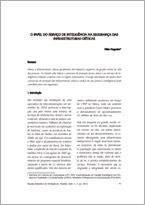 O Papel do Serviço de Inteligência na Segurança das Infraestruturas Críticas